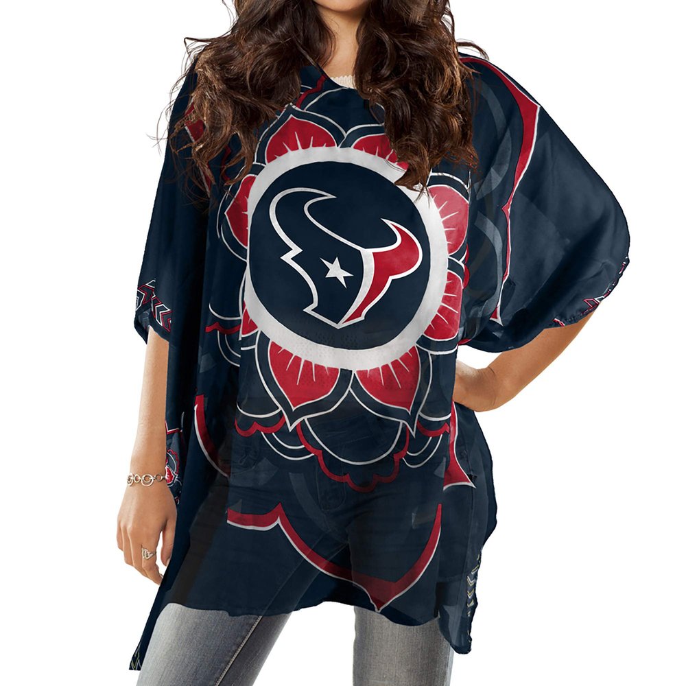 Littlearth NFL Houston Texans Caftan Flower, Team Color, 32" x 42"