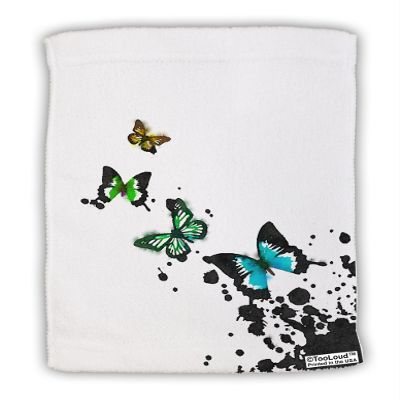 TOOLOUD Splatter Butterflies AOP Micro Terry Sport Towel 11"x8" All Over Print
