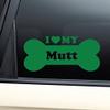 Nashville Decals I Love My Mutt Vinyl Decal Laptop Car Truck Bumper Window Sticker - Green view 1