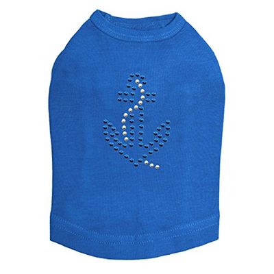 Anchor - Blue - Dog Shirt, XXS Royal Blue