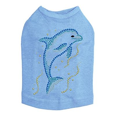 Dolphin - Blue - Dog Shirt, L Blue