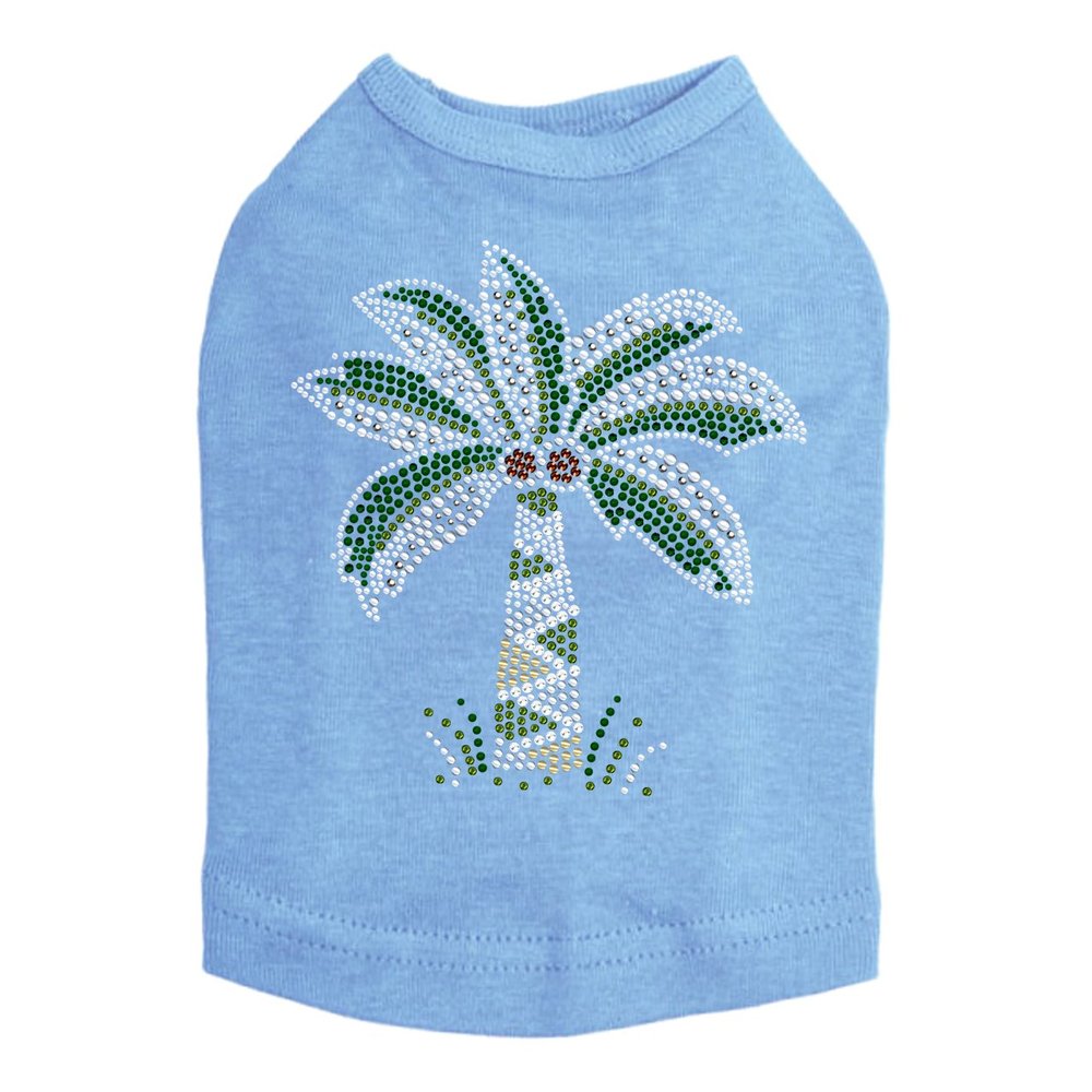 Coconut Palm Tree - Dog Shirt, S Blue
