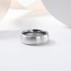 8mm Tungsten Caribde Ring for Men Dome Style Brushed Silver Engagement Ring Comfort Fit Size 6 view 4