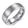 6mm Mens Womens Tungsten Ring Brushed Matte Dome Silver Wedding Band Comfort Fit Size 5 view 2