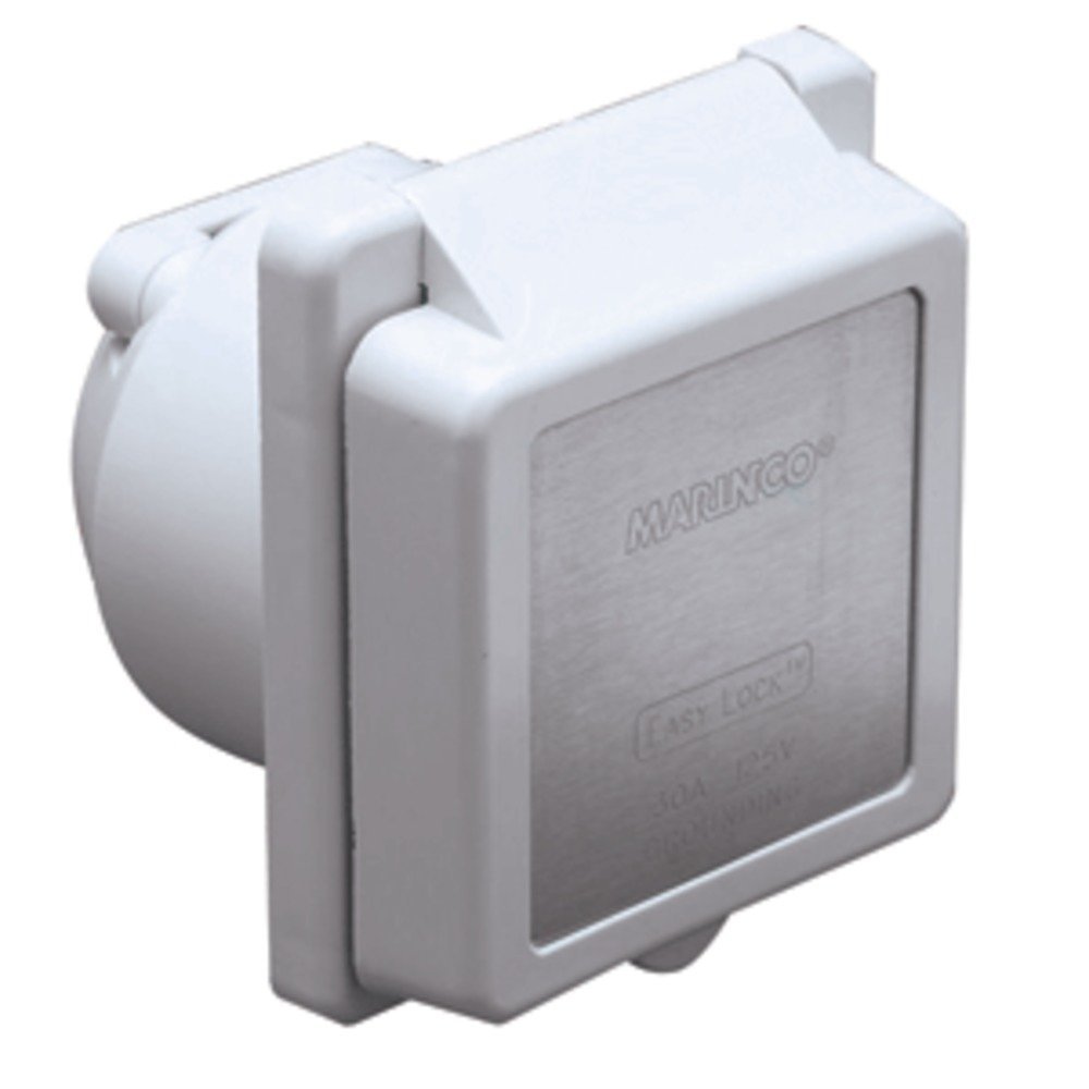 Marinco Easy Lock Inlet, 30A 125V, New Condition, 301EL-B
