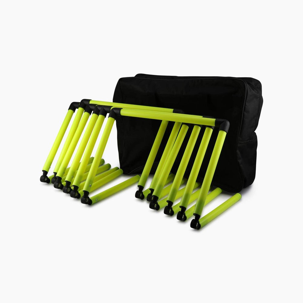 Splay Agility Hurdle Adjustable Set of 6 with Carry Bag - Yellow