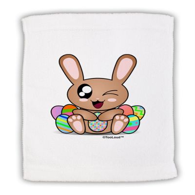 TOOLOUD Cute Bunny with Eggs Micro Terry Sport Towel 15" x 22"