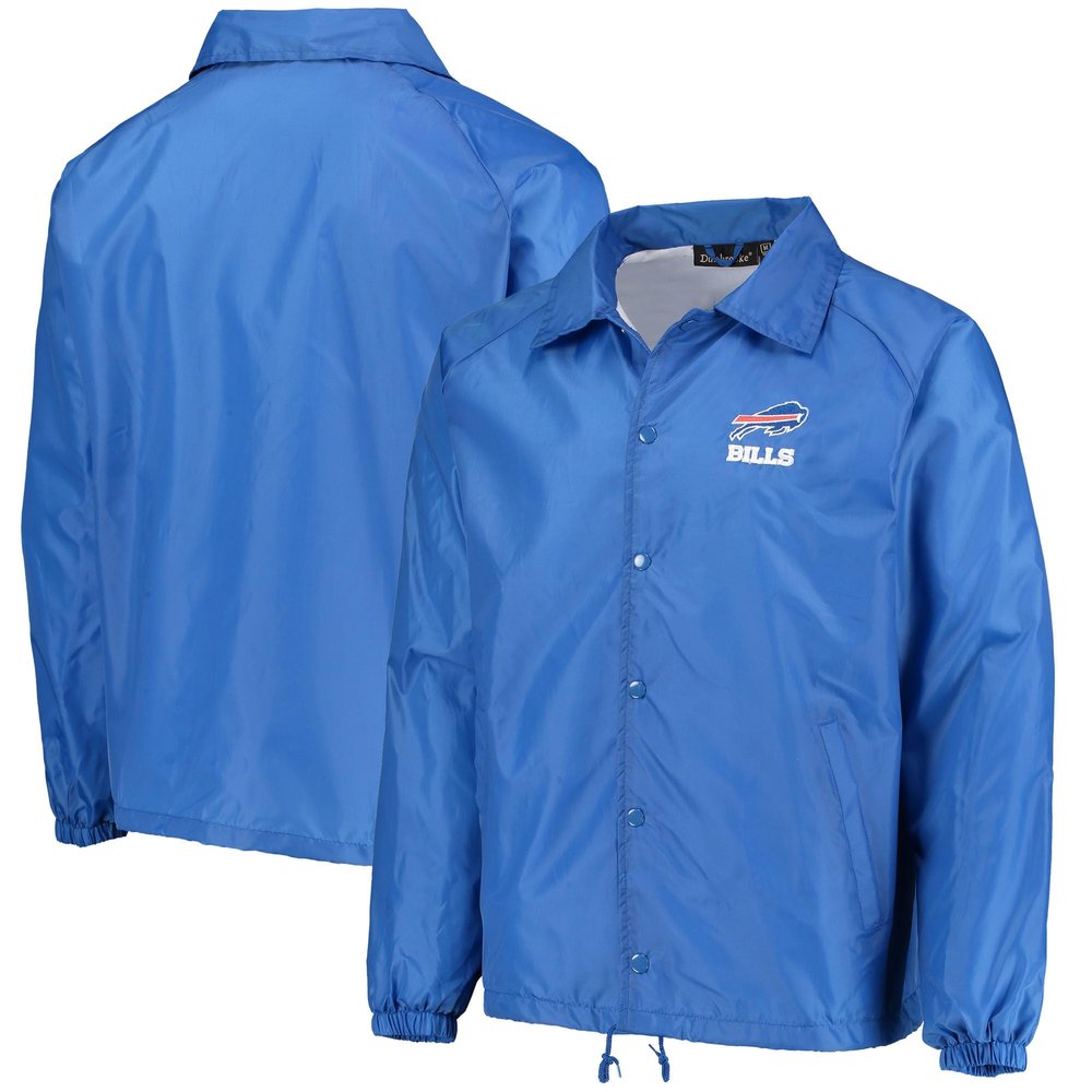 Dunbrooke Men's Royal Buffalo Bills Coaches Classic Raglan Full-Snap Windbreaker Jacket