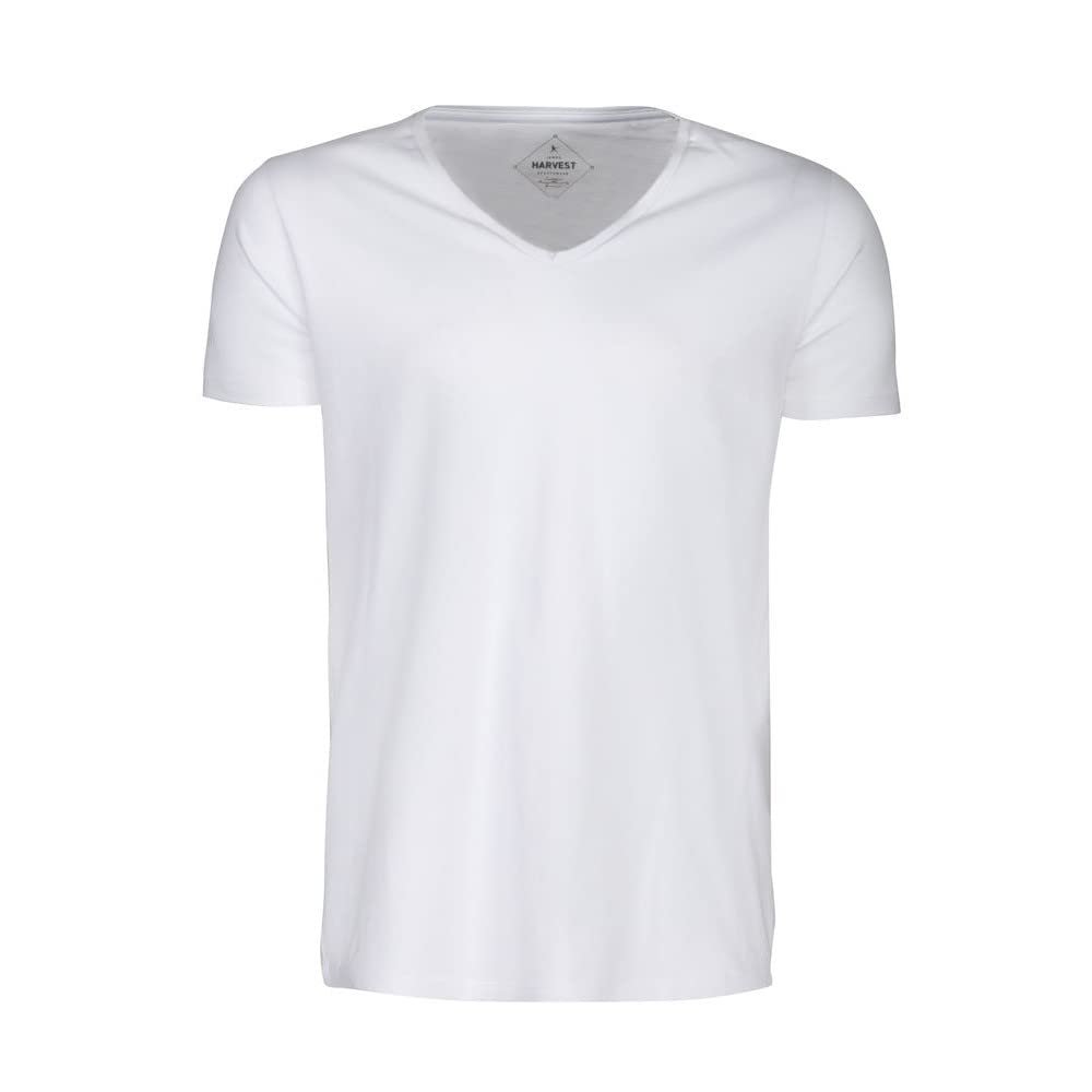 James Harvest Mens Whailford V Neck T-Shirt (M) (White)