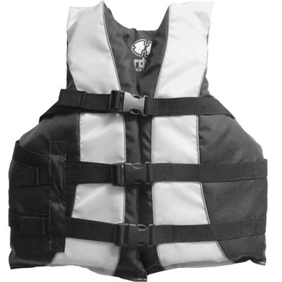 Hardcore Life Jacket Paddle Vest; Coast Guard Approved Type III PFD Life Vest Flotation Device; Jet ski, Wakeboard, Kayak; Ideal Extra Life Jacket for Your Pontoon Boat White (..Youth 50-90 lbs)