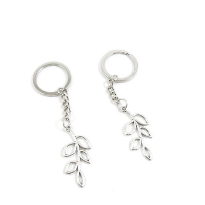 1 Pieces Keychain Door Car Key Chain Tags Keyring Ring Chain Keychain Supplies Antique Silver Tone Wholesale Bulk Lots P3OT6 Branch Leaves