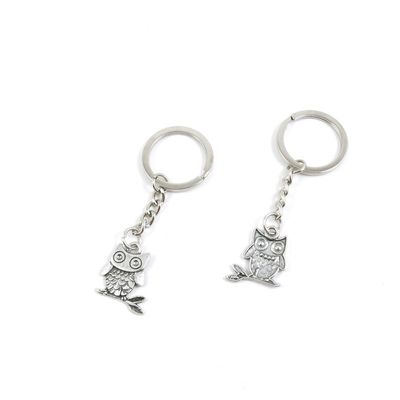 1 Pieces Keychain Door Car Key Chain Tags Keyring Ring Chain Keychain Supplies Antique Silver Tone Wholesale Bulk Lots T3WX2 Cute Owl