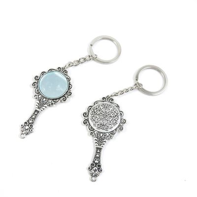 1 Pieces Keychain Door Car Key Chain Tags Keyring Ring Chain Keychain Supplies Antique Silver Tone Wholesale Bulk Lots B7LC1 Mirror