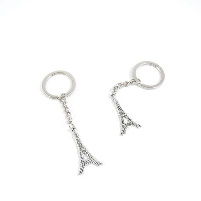 2 Pieces Keychain Door Car Key Chain Tags Keyring Ring Chain Keychain Supplies Antique Silver Tone Wholesale Bulk Lots B7TC8 Paris Eiffel Tower