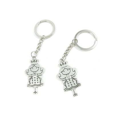 1 Pieces Keychain Door Car Key Chain Tags Keyring Ring Chain Keychain Supplies Antique Silver Tone Wholesale Bulk Lots Q8CB3 Princess