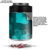 Bokeh Hearts Neon Teal - Decal Style Skin Wrap fits Yeti Rambler Colster and RTIC Can (Cooler NOT Included) view 2