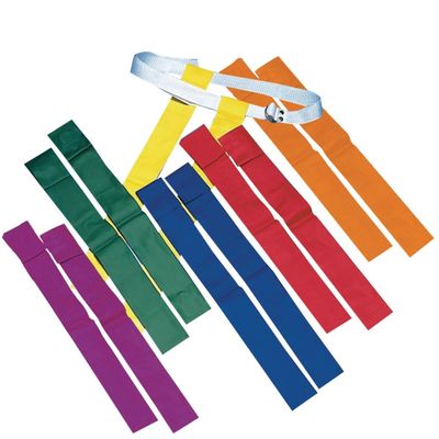 S&S Worldwide Spectrum Flag Football Set, Red, 2" Width, 16" Length, Pack of 12