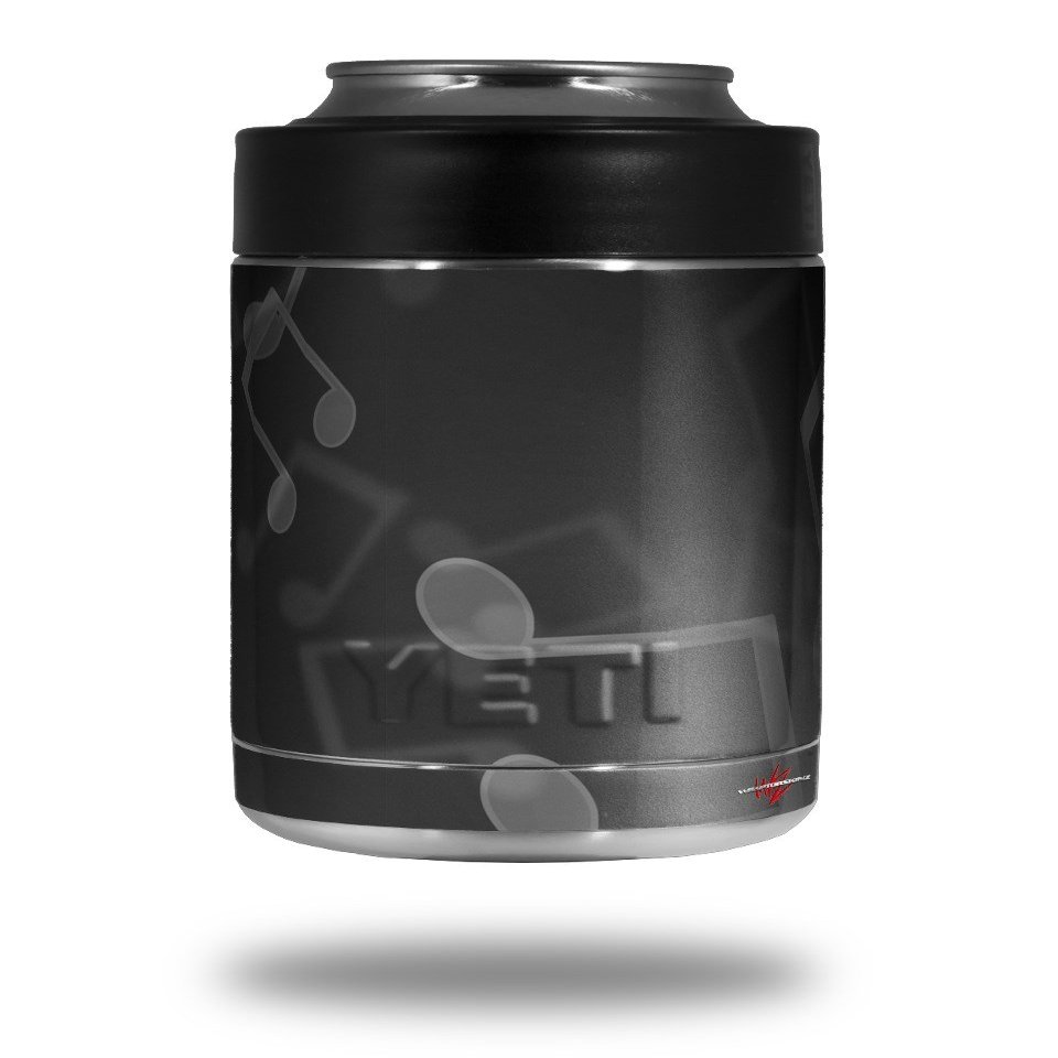 Bokeh Music Grey - Decal Style Skin Wrap fits Yeti Rambler Colster and RTIC Can (Cooler NOT Included)
