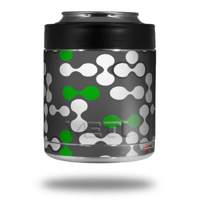 Locknodes 04 Green - Decal Style Skin Wrap fits Yeti Rambler Colster and RTIC Can (Cooler NOT Included)