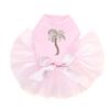 Palm Tree - Rhinestuds - Bling Rhinestone Dog Tutu Dress, S Pink view 1