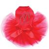 Flip Flops - Turquoise - Bling Rhinestone Dog Tutu Dress, XL Red view 1