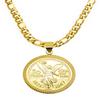 14kt Centenario Pendant & 24" Figaro Necklace Gold Plated - Dije De Centenario Y 24" Cadena Figaro view 1