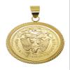 14kt Centenario Pendant & 24" Figaro Necklace Gold Plated - Dije De Centenario Y 24" Cadena Figaro view 4