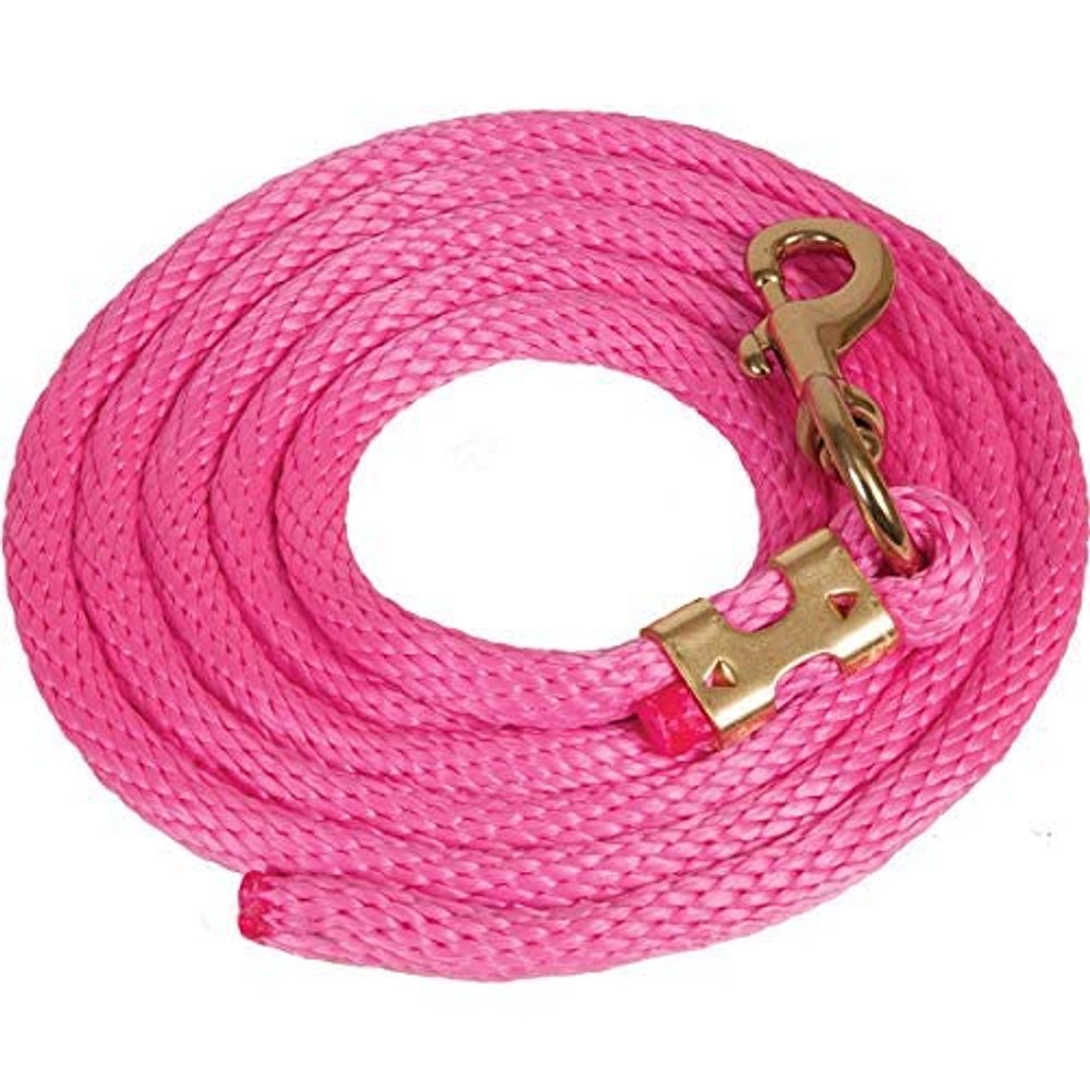 Mustang Poly Lead Rope 9ft. with Bolt Snap, Pink, One Size