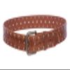 1 1/2" Snap on Perforated Vintage Embossed Studded Jean Belt, Tan | M/L - 36 view 2