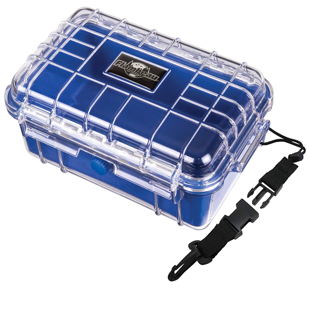 Flambeau Outdoors 502HD HD Tuff Box 500 with Zerust Anti-Corrosion Liner, Dry Box Storage, Large, Blue/Clear