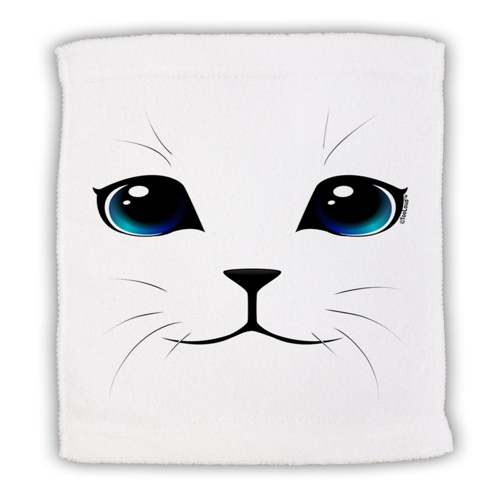 TOOLOUD Blue-Eyed Cute Cat Face Micro Terry Sport Towel 15" x 22"