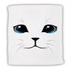 TOOLOUD Blue-Eyed Cute Cat Face Micro Terry Sport Towel 15" x 22" view 1