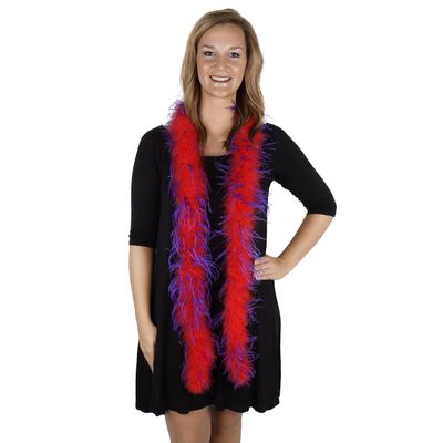 ZUCKER Ostrich Feather Boa - Cosplay Costume Flapper Accessory, 6 feet, Red/Regal