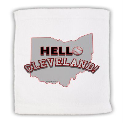 TOOLOUD Hello Cleveland Micro Terry Sport Towel 15" x 22"