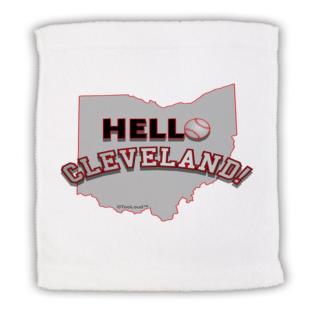 TOOLOUD Hello Cleveland Micro Terry Sport Towel 15" x 22"