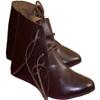 Allbeststuff Men's Medieval Leather Shoes Ankle Length 6 Brown view 1