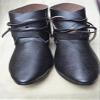 Allbeststuff Men's Hand Made Medieval Leather Shoes 6 Black view 2