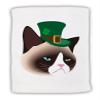 TOOLOUD Leprechaun Disgruntled Cat Micro Terry Sport Towel 15" x 22" view 1