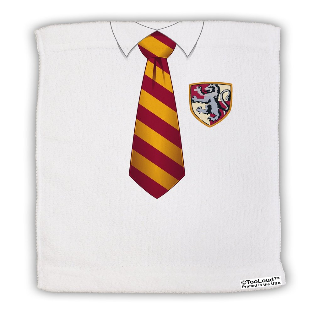 TOOLOUD Wizard Uniform Red and Yellow Micro Terry Sport Towel 11"x8" All Over Print