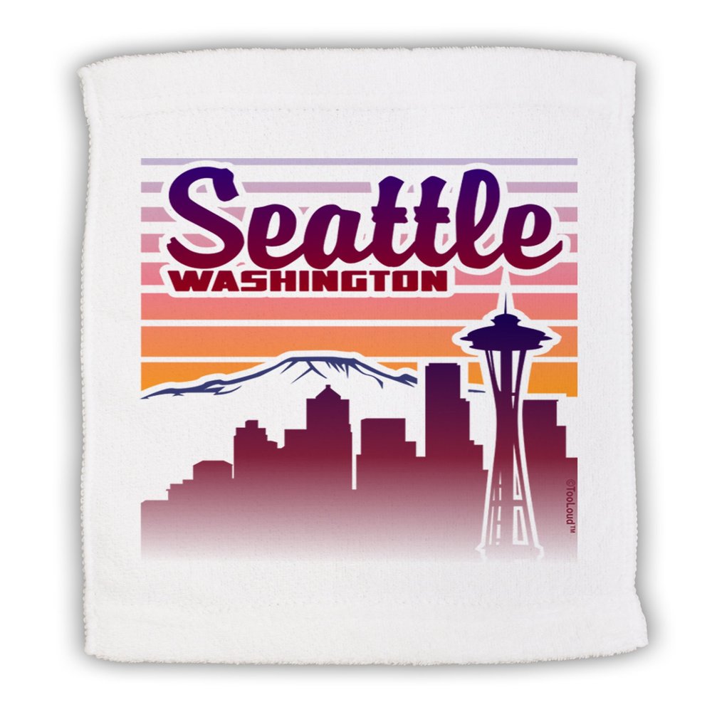 TOOLOUD Seattle Washington Sunset Micro Terry Sport Towel 15" x 22"