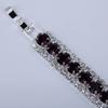 YAZILIND Elegant Charming Purple Cubic Zirconia Oval Cut Tennis Bracelet for Women view 3