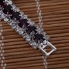 YAZILIND Elegant Charming Purple Cubic Zirconia Oval Cut Tennis Bracelet for Women view 4