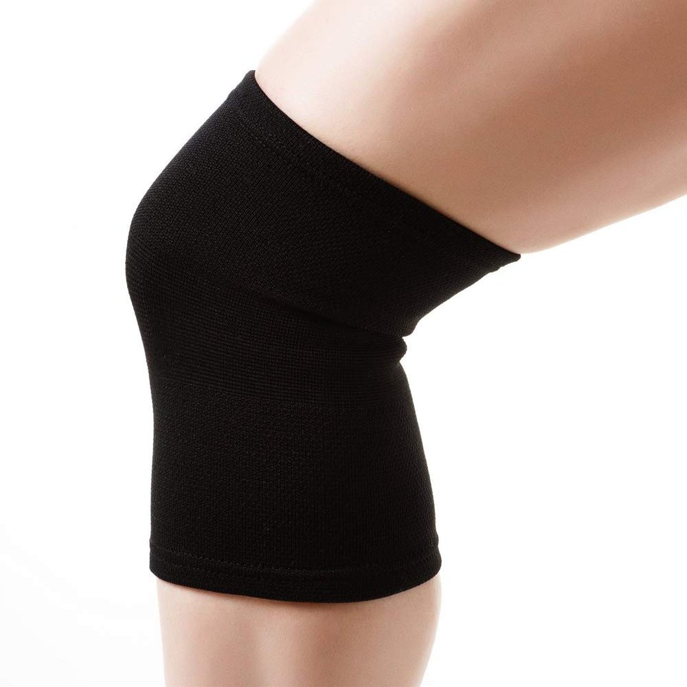 Elastic Knee Sleeve - Black (1 Pair Closed Patella, Medium)