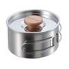 Captain Stag UH-4207 Barbecue Pot, Stainless Steel, One-Handed Pot, 4.7 inches (12 cm), Medium Plate Included view 1