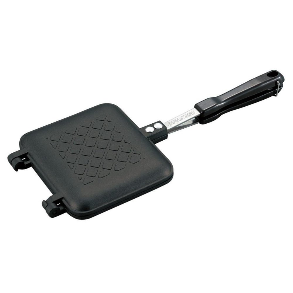Captain Stag UG-3005 Cast Aluminum Hot Sandwich Toaster for BBQ