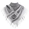 Explore Land Cotton Shemagh Keffiyeh Tactical Desert Scarf Neck Head Wrap with Tassel for Men Women (White, one size) view 1