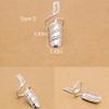 OLizee Sterling Silver Fingernail Ring Nail Decoration Finger Tip Ring Nail Art Charms Fashion Jewelry Accessories, D view 2