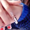 OLizee Sterling Silver Fingernail Ring Nail Decoration Finger Tip Ring Nail Art Charms Fashion Jewelry Accessories, D view 4