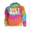 JANT girl Softball Tie Dye Sweatshirt - Stacked White Logo (Pastel Twist, S) view 1