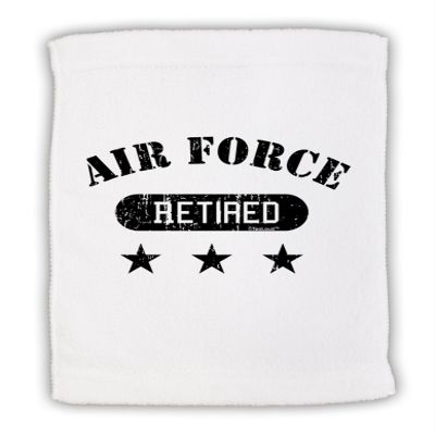TOOLOUD Retired Air Force Micro Terry Sport Towel 11"x18"